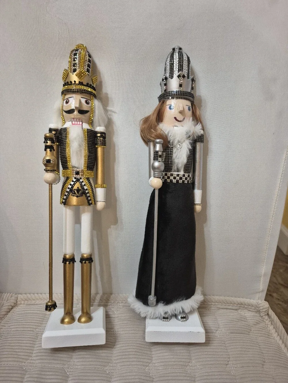 Gold and Black Decorative Nutcracker Pair